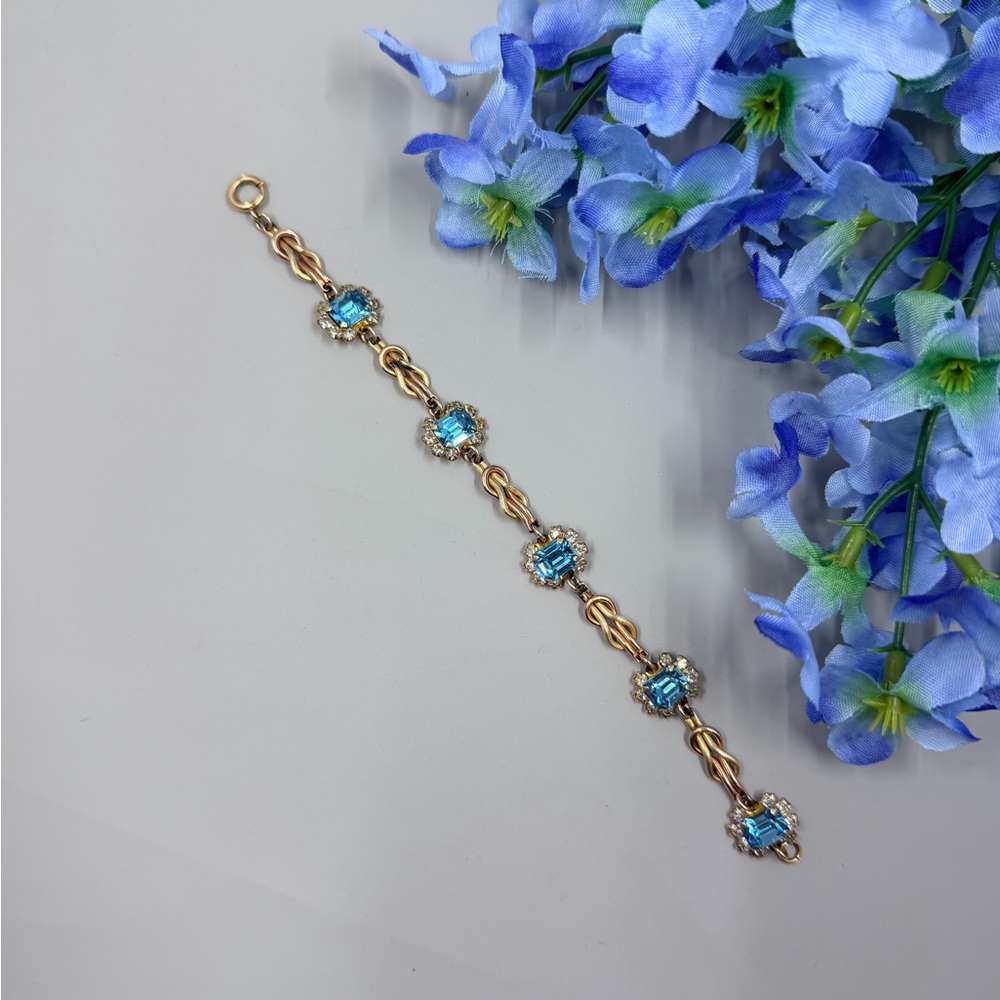 12K 1/20 GF Vintage Austrian Crystal Tennis Bracelet